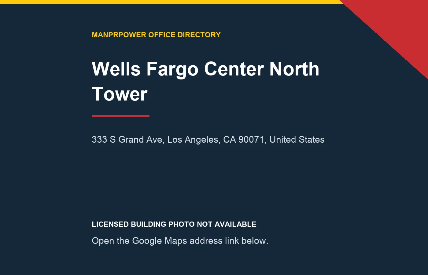 Wells Fargo Center North Tower暂无可授权单栋照片的地址提示图