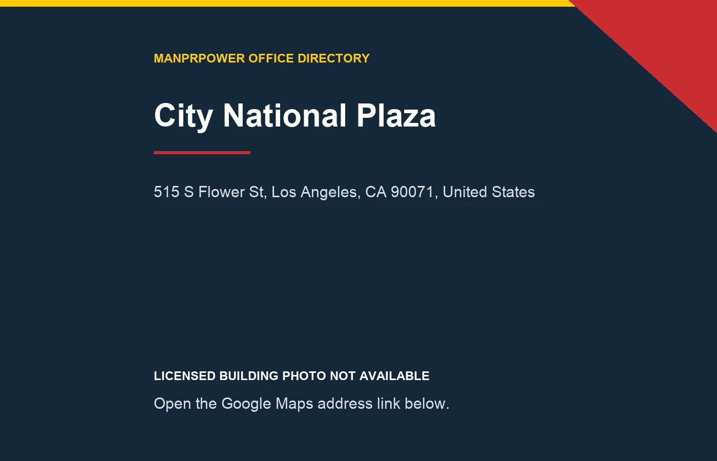 City National Plaza暂无可授权单栋照片的地址提示图