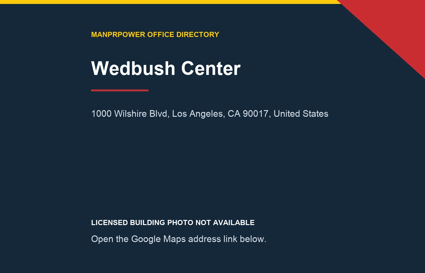 Wedbush Center暂无可授权单栋照片的地址提示图