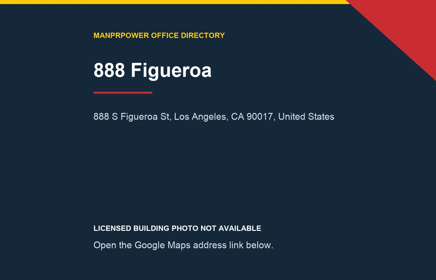 888 Figueroa暂无可授权单栋照片的地址提示图