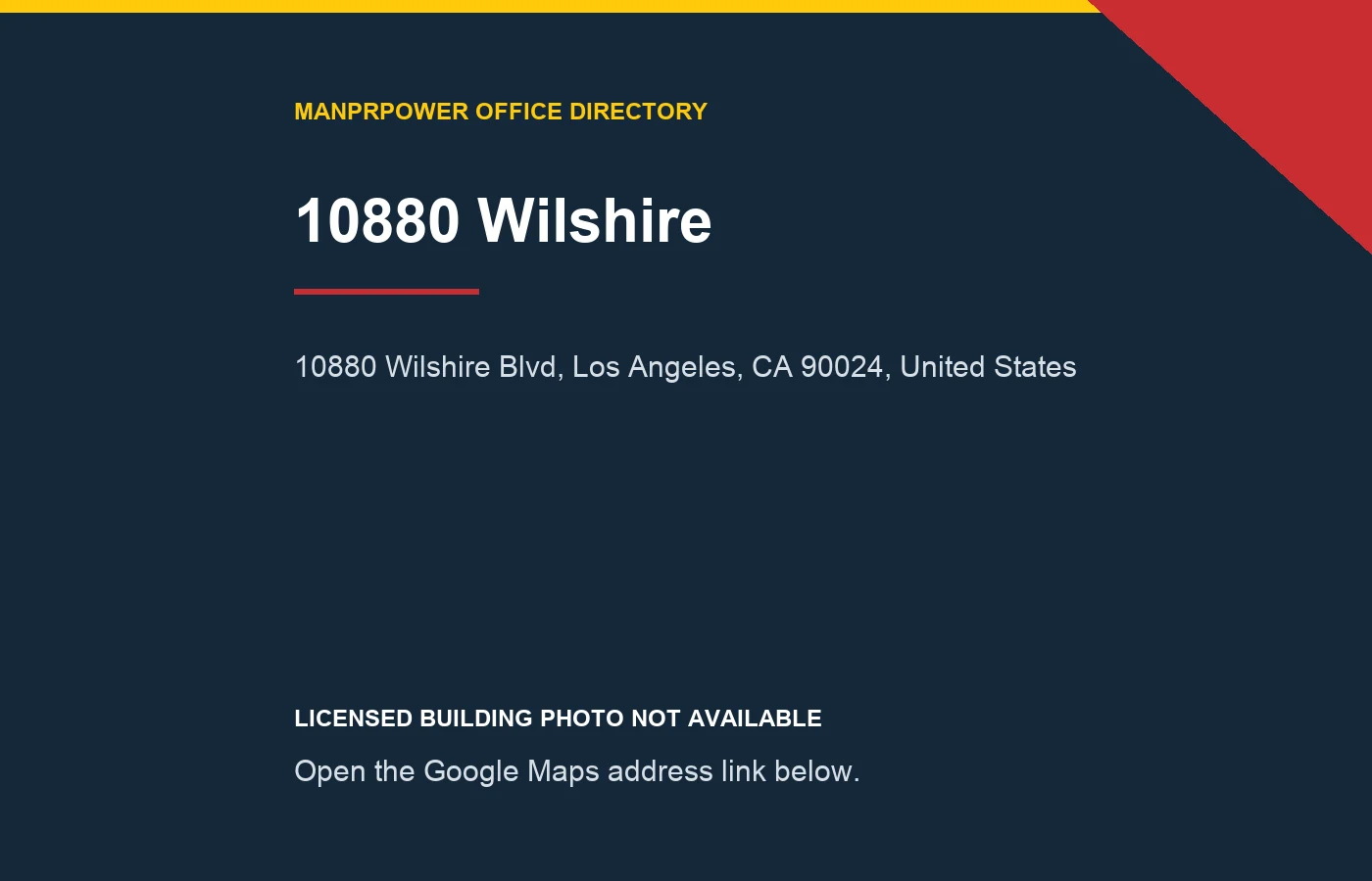 10880 Wilshire暂无可授权单栋照片的地址提示图