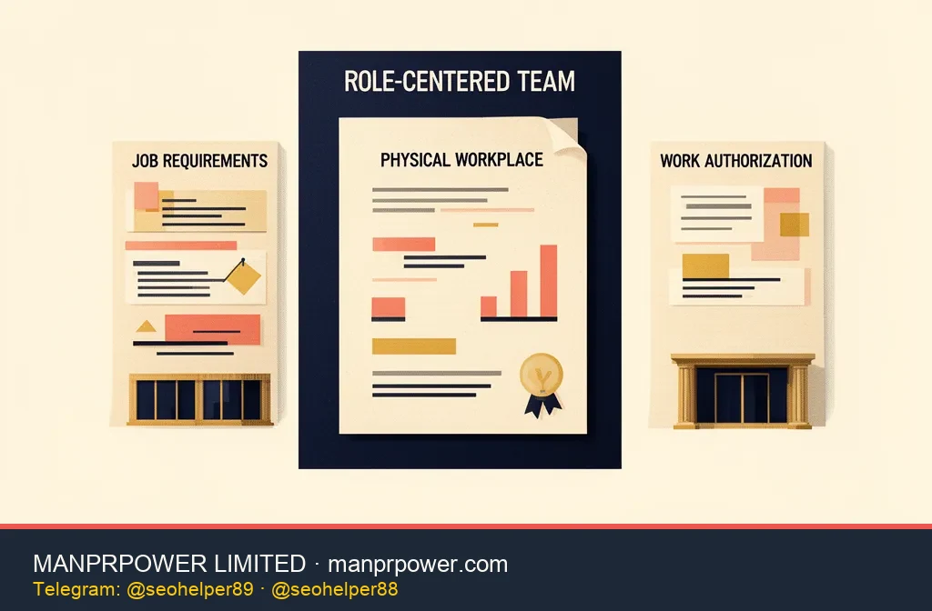Hong Kong | Concept illustration of workforce configuration: role requirements, work location, and work permits