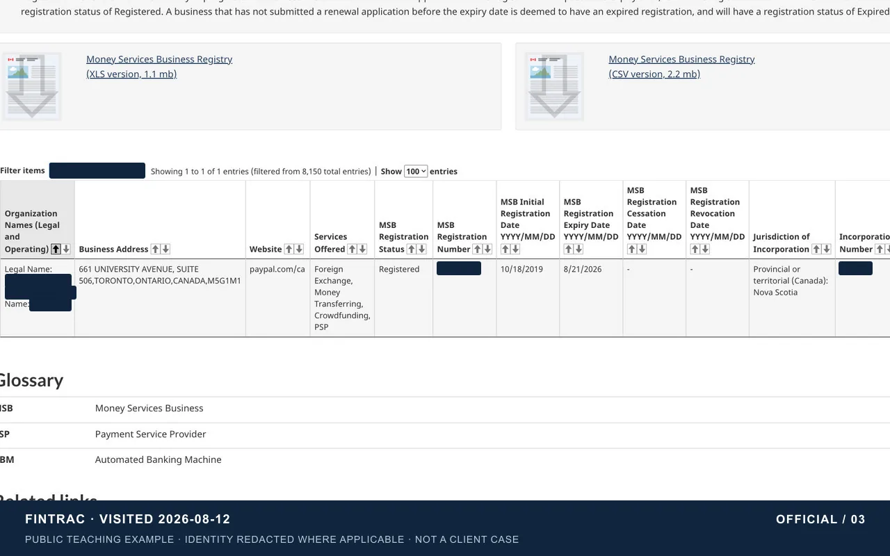 Public registration result | official tutorial screenshot