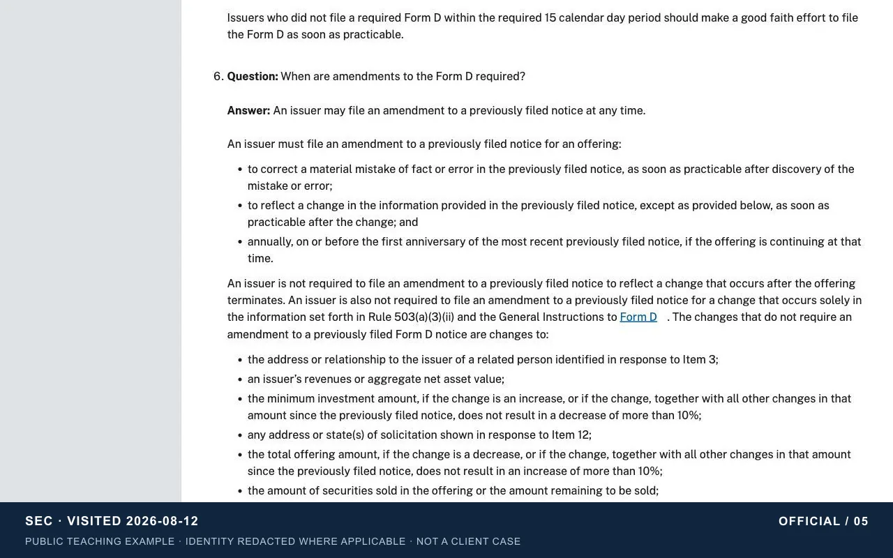 Revisions and annual updates | Instructional screenshot of the official page